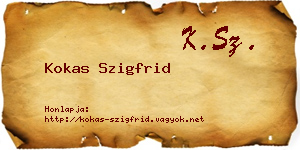 Kokas Szigfrid névjegykártya